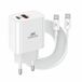 Rivacase PS4102WD4 Oplader voor mobiele apparatuur, Smartphone, Wit, AC, Snel opladen, Binnen
