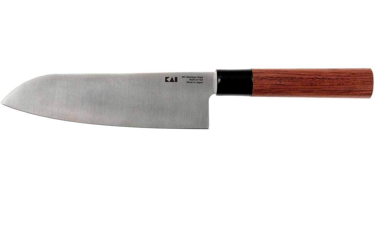 Kai mes SANTOKU MGR-0170S, bruin, lemmet 17 cm