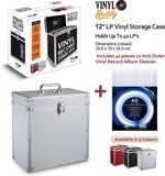 Vinyl Buddy Retro Musique LP koffer Vinyl koffer voor 40LPs PLUS 40x LP Beschermhoezen