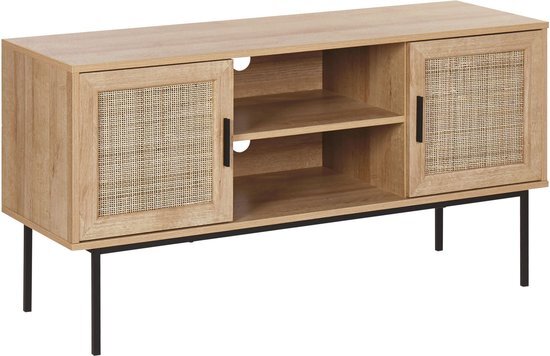 Beliani pasco - tv-meubel-lichte houtkleur-vezelplaat