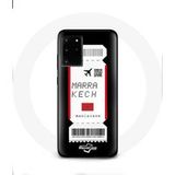 Maniacase Etui voor Samsung Galaxy S11 Plus Vliegticket Marrakech Marokko