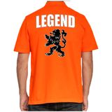 Bellatio Decorations Legend Holland supporter poloshirt - heren - oranje met leeuw - Nederland fan / EK / WK polo shirt / kleding XL