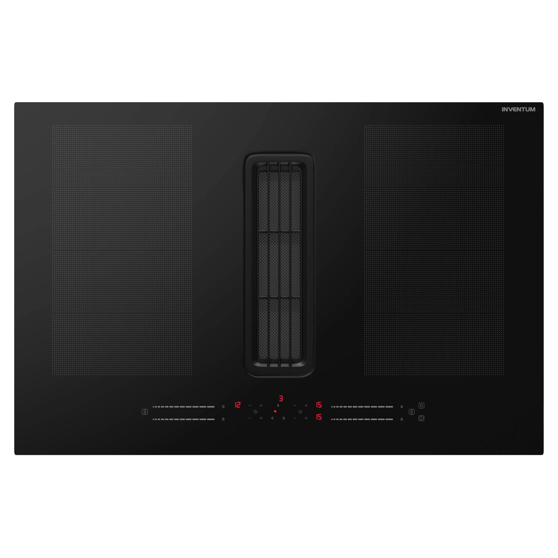 Inventum IKA8045 - Inductie kookplaat met afzuiging - 80 cm - Zwart