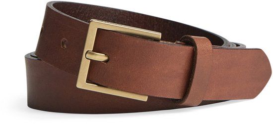 Markberg Damesriem TaylaMBG Leer Cognac/Bruin Zilverkleurig 85 cm