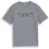 Tom Tailor T-shirt met logoprint - Maat XL - navy white stripes