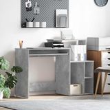 Maison Exclusive - Bureau betonkleur, 120,5 x 44 x 88,5 cm, gemaakt van houtvezel