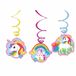 Amscan Europe Gmbh Rotorspiralen Eenhoorn - 6x stuks - L50 cm - unicorn - slingers - kinderfeestje