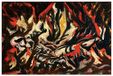 Artopweb TW21738 Pollock - The Flame decoratieve panelen, meerkleurig, 80x53 cm
