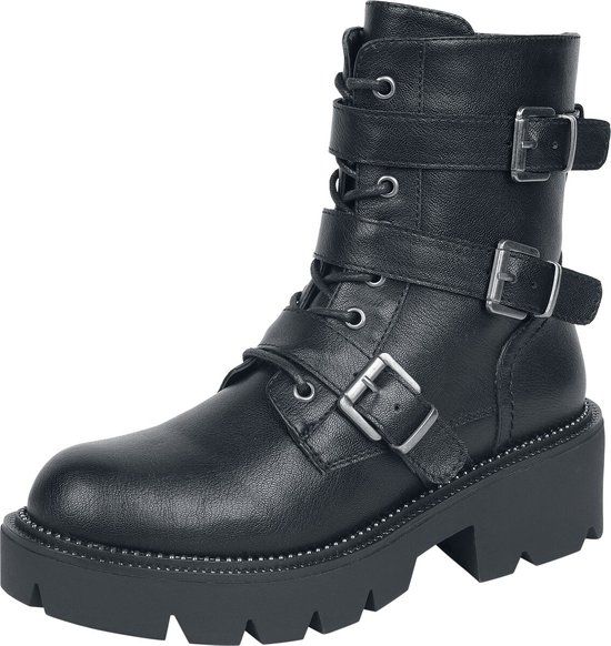 Black Premium by EMP Zwarte laarzen met rits en vetersluiting - Dames - EU39