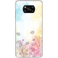 Xiaomi Poco X3 / X3 Pro Bedrukt siliconen hoesje Watercolor flowers