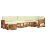 vidaXL - Buiten - bank - set - 7 - st - Natuurlijk - en - Crème