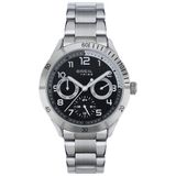Breil MATE Heren Polshorloge - Zilverkleurig Staal - Zwarte Wijzerplaat - 37mm