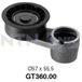 SNR Galet tendeur de courroie de distribution pour ALFA ROMEO: 33, 145, Alfasud, Arna, 146 (Ref: GT360.00)