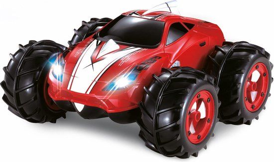 Wonky Monkey Amfibie Stunt Car RC Rood