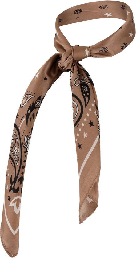 Sarlini Dames Bandana Neksjaal Dun Taupe - Maat One size