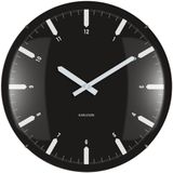 Karlsson Wandklok Realista Dome - Zwart - 35x35x35cm