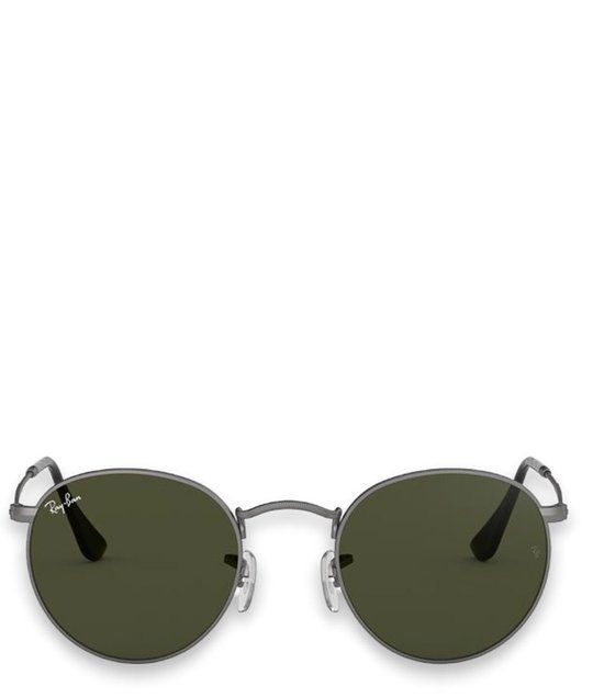 Ray-Ban RB3447 029 - Round Metal - zonnebril - Staalgrijs / Groen Klassiek G-15 - 50mm