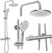REA Js-H7023N - Ensemble de douche - Acier brossé