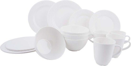 Gimex Royal Line Servies Ivory 16-Delig - Melamine - Wit