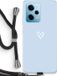 Case Company® - Xiaomi Redmi Note 12 Pro 5G Case with Cord - Small Heart Blue