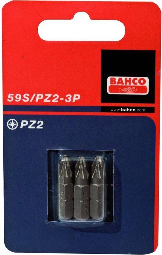 Bahco 59S/PZ3-3P Bits - Pozidrive - PZ3 x 25mm (3st)