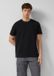 s.Oliver - T-shirt Homme en Coton uni avec texture - Noir - Taille XXL