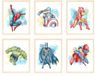 Nistio® Superheld wanddecoratie, superheld muurkunst voor jongens slaapkamer, Avengers prints, set van 6 prints, Iron Man, Spiderman, Captain America, Hulk, Batman, Superman, niet ingelijst, 20 x 25