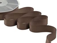 Dubbelzijdige Furlanis Dubbelzijdige satijnen stoffen tape 25 mm x 50 m bruin Cod.1239