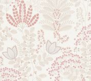 Living Walls Famous Garden 393492 - Vliesbehang Botanisch Bloemen - Wit Taupe Roze Rood Grijs