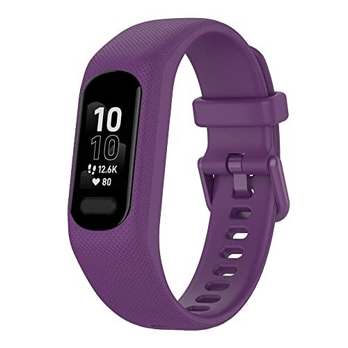 Strap-it siliconen bandje paars Garmin Vivosmart 5