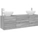 Maison Exclusive Ensemble de meubles de salle de bain "Exclusive" - 3 pièces, gris Sonoma, 161 x 44,5 x 80 cm
