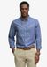 Superdry Chemise en coton et lin Coupe décontractée Homme Manches longues Shirts Montauk Blue L