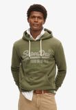 Superdry Klassieke Vintage Logo Heritage Hoodie Heren Khaki Marl S