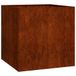 vidaXL Plantenbak Staal Roestkleur 80x80x80 cm