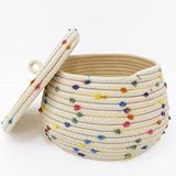 Esme L&H Kleine touwmand met deksel - 25,5 x 15,5 cm