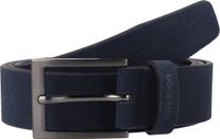 Strellson Leather Belt 3.5 cm Navy