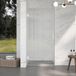 Fortifura Galeria Douchedeur - 60x200cm - 8mm - veiligheidsglas - ribbel - scharnieren - deurgreep - mat wit - helder SW1208818/SW1122562