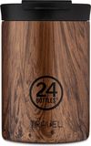 24 Bottles Travel Tumbler Sequoia Wood 350 ml RVS Thermosbeker Duurzaam