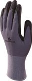 Delta Plus VE726NO11 - Fijngebreide handschoenen van polyamide-spandex, nitril/PU-palm, grijs/zwart, maat 11, 1 paar