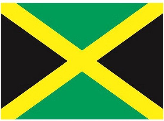 10x Jamaica Stickers 10 cm - Jamaicaanse Vlag - Themafeest Decoratie