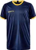 Craft Progress 2.0 Graphic Shirt Korte Mouw Kinderen - Marine / Geel | Maat: 134/140