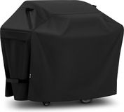 Housse de barbecue imperméable résistante de 178 cm - Solidité des couleurs spéciale - Résistant aux UV - Pour barbecues Weber Char Broil Outback - Noir - 178 x 61 x 112 cm