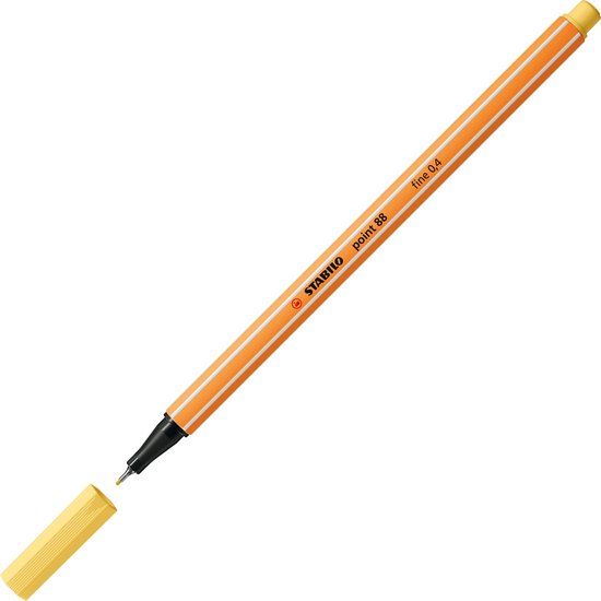 STABILO point 88 Fineliner - Licht Geel - 0.4mm - 10 stuks