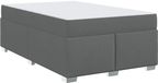 vidaXL Bedframe met matras Donkergrijs 120 x 200 cm Stof