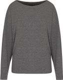 Hunkemöller TOP LS PREMIUM RIB BATWING Grijs