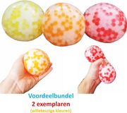 Merkloos Depesche Glitter Slijm stressballen kinderen - Fidget Toys - 2 stuks - Voordeelbundel - 8 cm