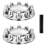 VEVOR Wieldoppen voor vooras, gebogen, voor vrachtwagens, roestbestendig, met ABS-coating, universele pasvorm, montagegereedschap inbegrepen, diameter 352 x 90 mm