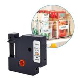 Double Dragon 5-Pack Compatibele Label Tape voor Dymo D1 45013 Zwart op Wit 12mm x 7m
