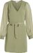 VILA VIFALIA SMOCK V-NECK L/S DRESS - NOOS - Dames - Mini jurken - Groen - Polyester - Maat 38