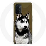 Maniacase Hoesje voor Oppo A74 5G Siberische Husky